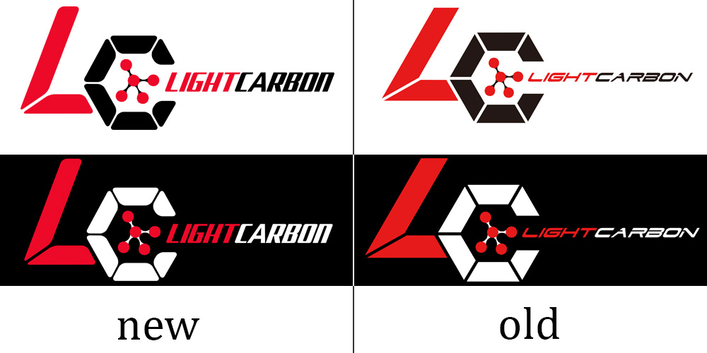 LightCarbon-logo nieuw versus oud