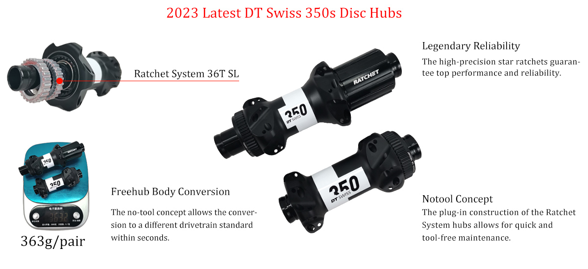 2023 Nieuwste DT Swiss 350s schijfnaven